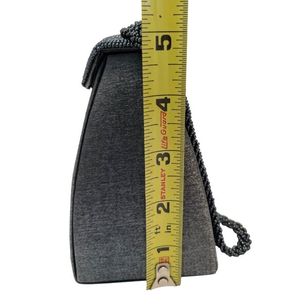 Bridal Formal Evening Hand Bag Purse Shoulder Clutch Beaded Strap Flap Closure - Picture 13 of 16